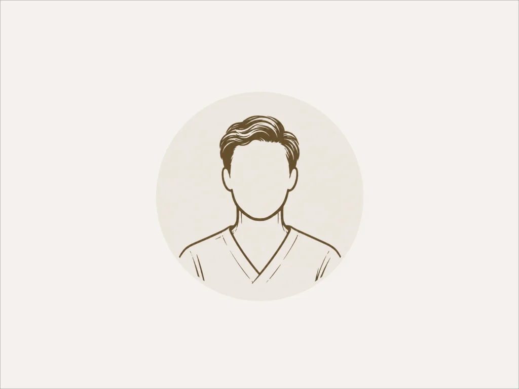 Illustration minimaliste d’un avatar masculin sans visage